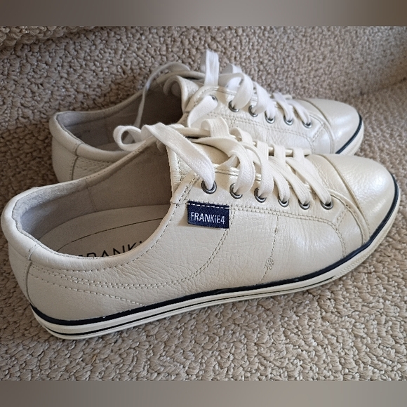 Frankie 4 Cream Leather Casual Sneakers - Picture 1 of 7